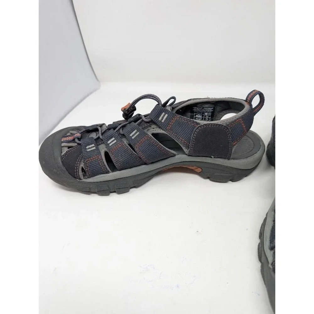 KEEN Newport H2 Men's Hiking Water Sandals Gray Orange Waterproof Size 9